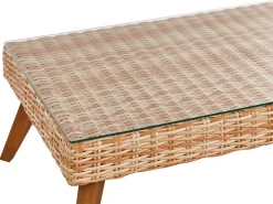 VITTORIA XL 5 personers Loungesæt med bord Cremehvid PE-rattan