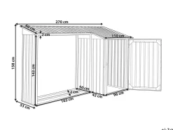 Værktøjsrum AOSTA 270 cm 105 cm Sort