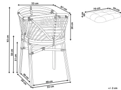 Vugge Rattan GRUISSAN 50 x 70 cm Naturlig