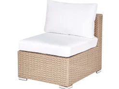 XXL 8 personers Loungesæt med bord Højrevendt Sand Beige PE-rattan